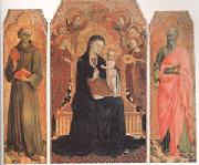 Stefano di Giovanni Sassetta Viirgin and child Enthroned with six Angels (mk05) oil painting